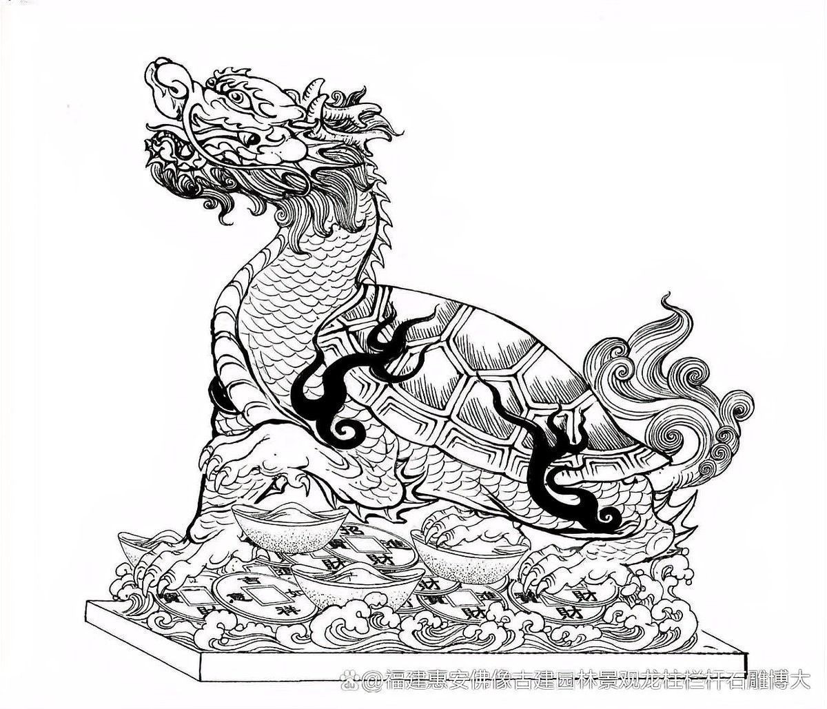 有沒(méi)有不同風(fēng)格的龍龜圖片？