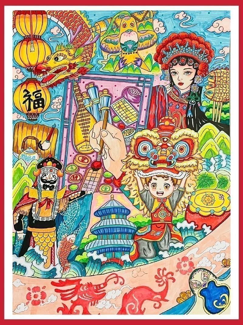 給我推薦一些生龍主題的繪畫作品