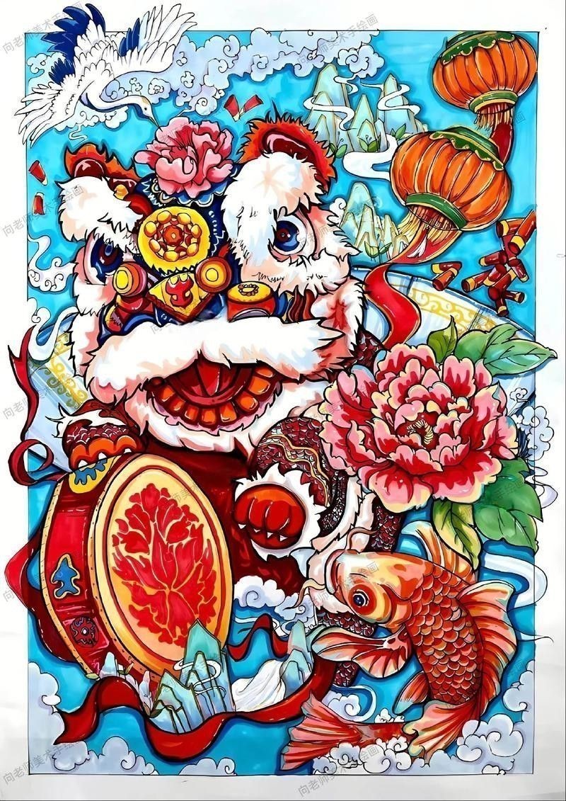 給我推薦一些生龍主題的繪畫作品