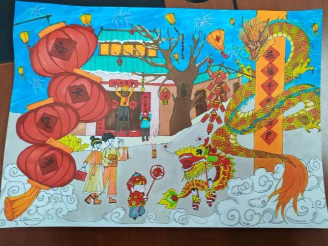 給我推薦一些生龍主題的繪畫作品