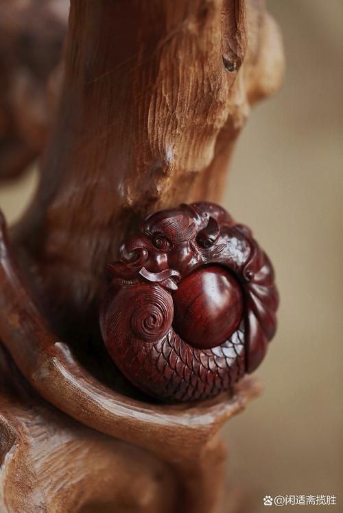 龍魚木雕圖片高清