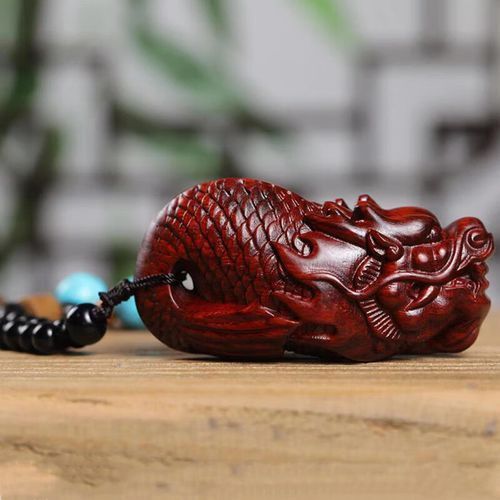 龍魚木雕圖片高清