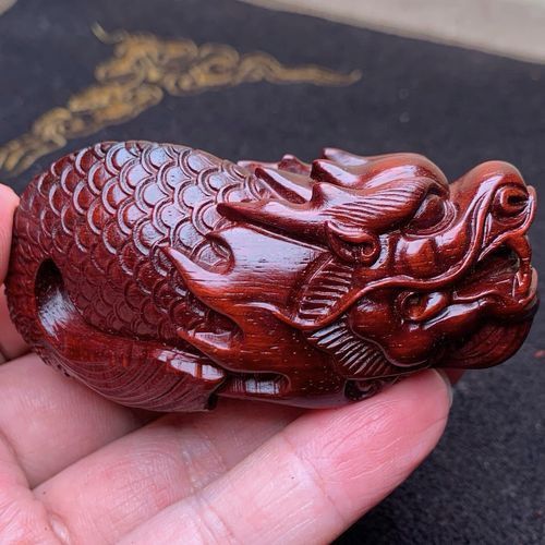 龍魚木雕圖片高清