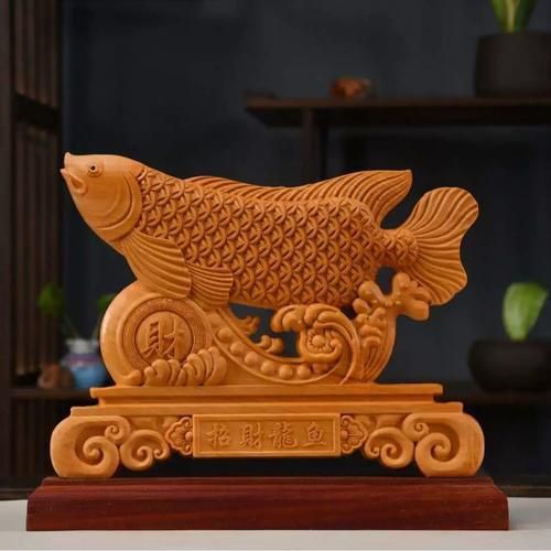 龍魚木雕圖片高清