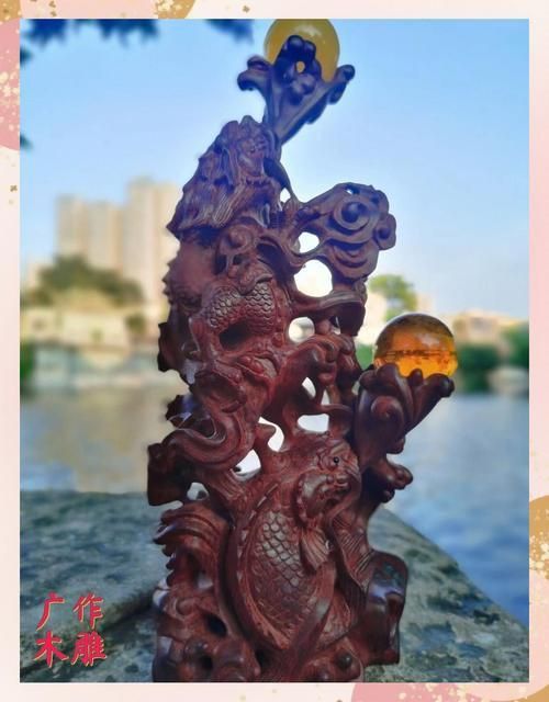 龍魚木雕圖片高清