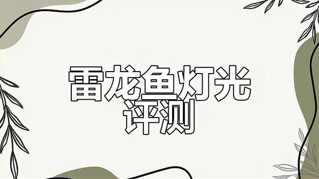 雷龍魚用什么燈好