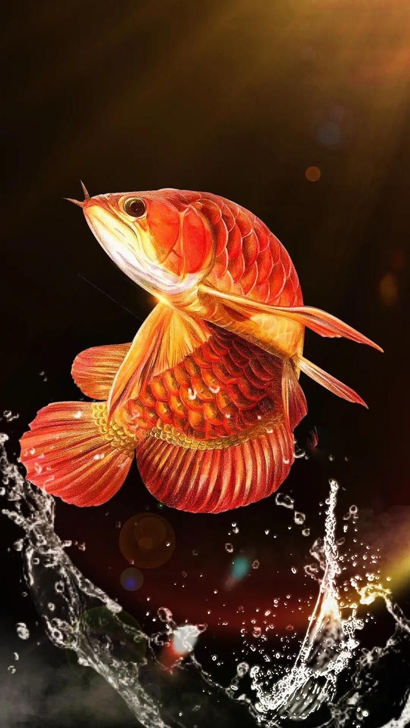 手機壁紙金龍魚