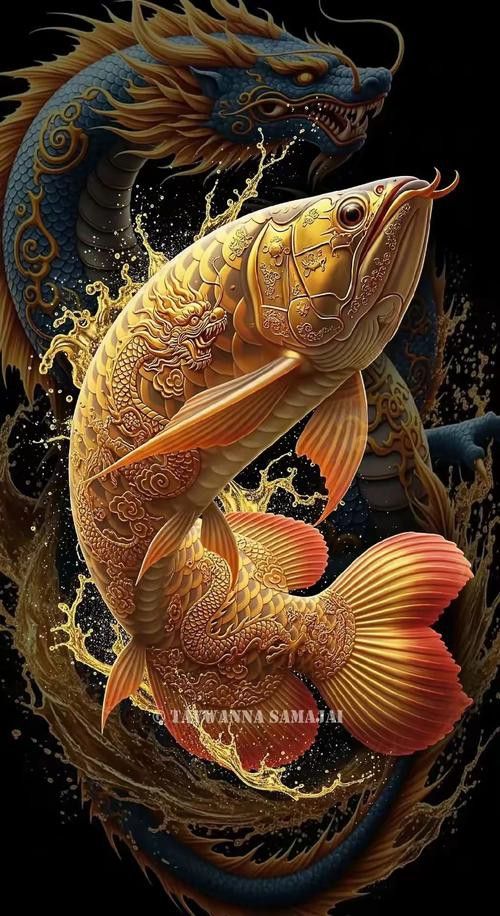 手機壁紙金龍魚