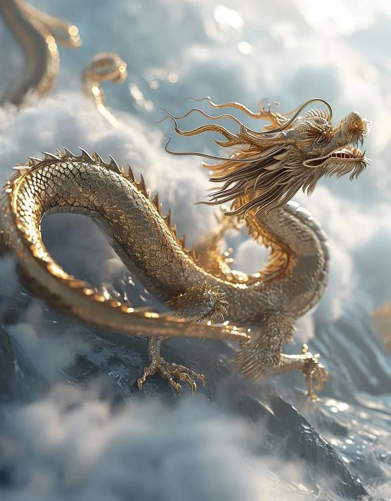 推薦一些高清的招財金龍圖片