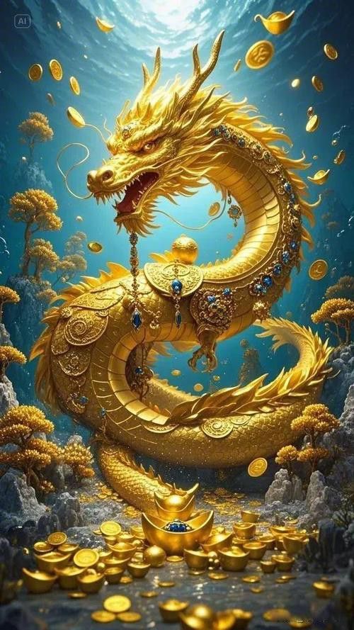 推薦一些高清的招財金龍圖片