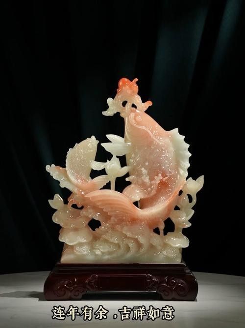 陶瓷金龍魚擺件