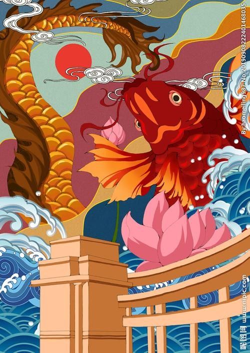 龍魚圖片壁紙可愛卡通