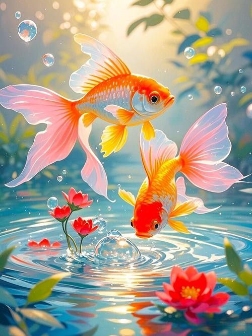 龍魚圖片壁紙可愛卡通
