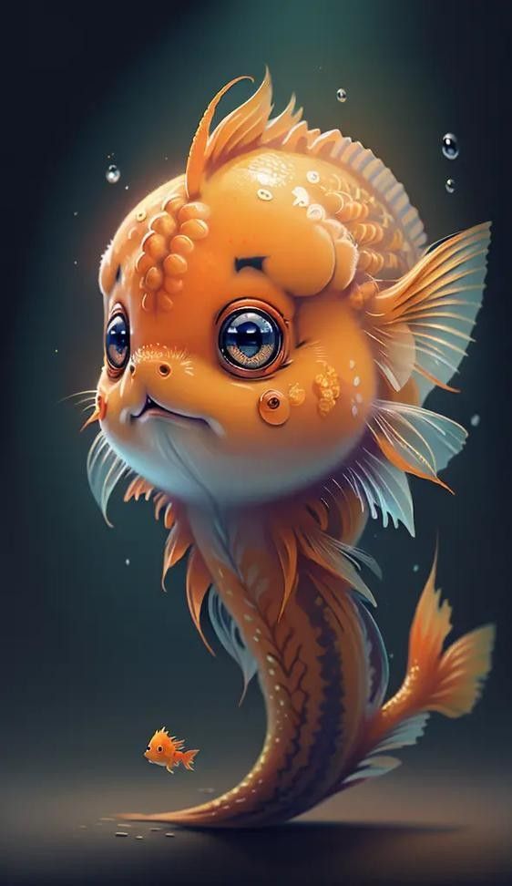 龍魚圖片壁紙可愛卡通