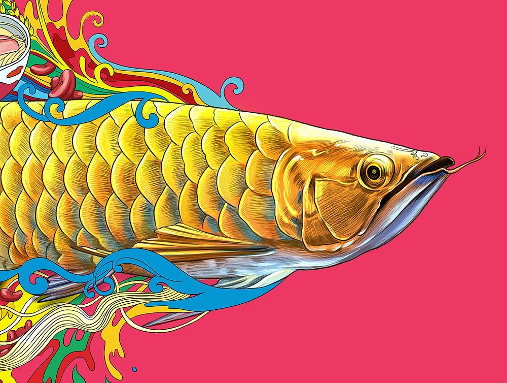 金龍魚卡通畫（金龍魚卡通形象品牌應用案例,金龍魚卡通素材版權購買途徑）
