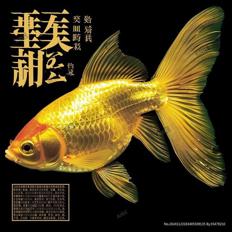 金龍魚手繪圖片高清