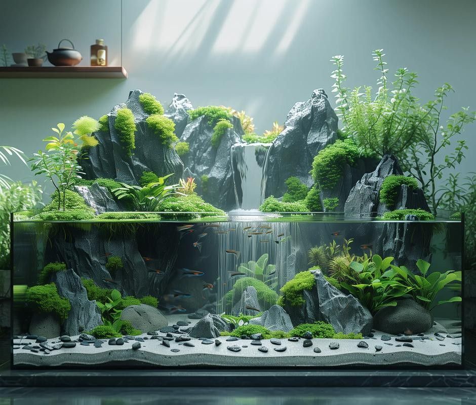 龍魚缸造景圖片