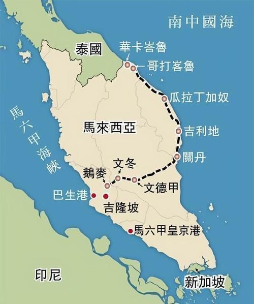 馬來西亞和中國位置圖