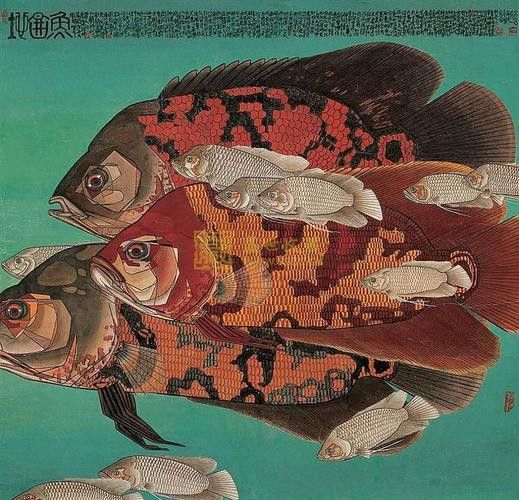 金龍魚國畫作品圖片