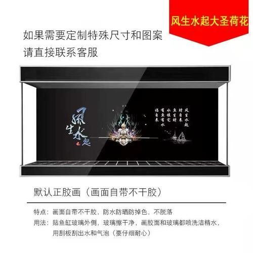 龍魚缸背景圖黑色荷花