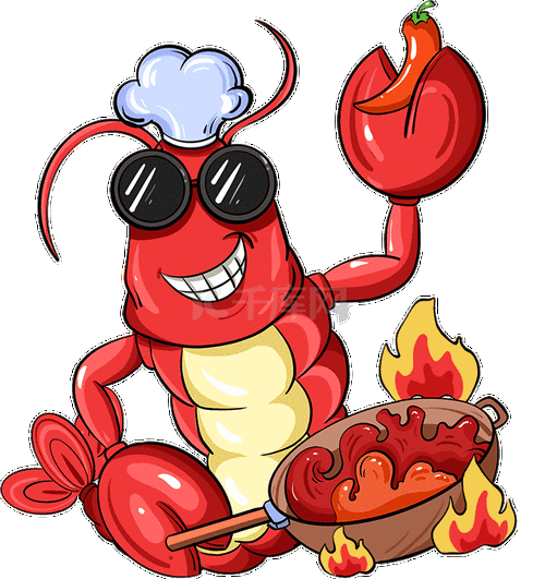 有沒有創意手繪龍蝦圖片？