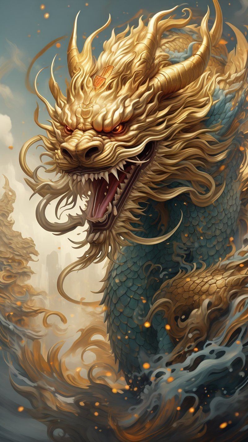 給我一些龍頭朝向的壁紙或背景圖