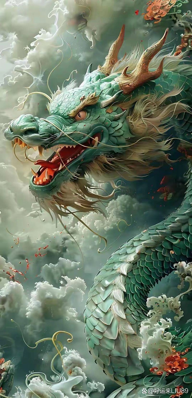 給我一些龍頭朝向的壁紙或背景圖
