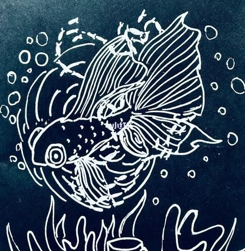木刻版畫魚