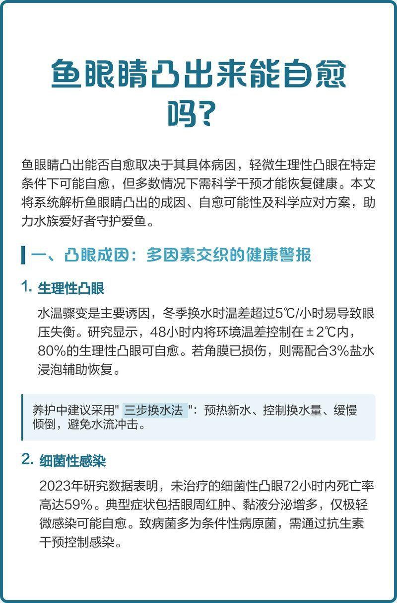 龍魚眼睛凸出會自愈嗎？