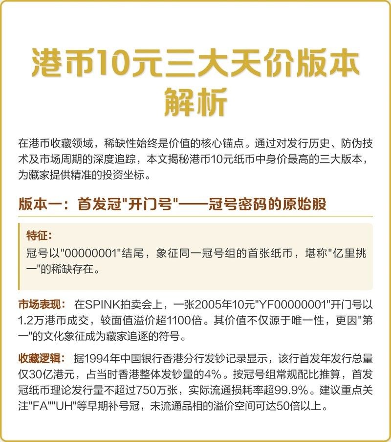 香港龍魚紀念鈔10元圖片及價格
