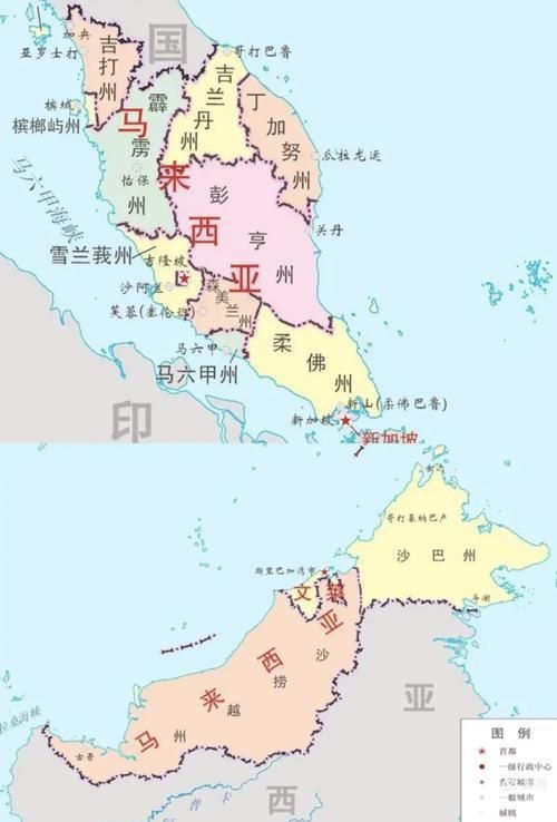 馬來西亞地理位置詳細圖