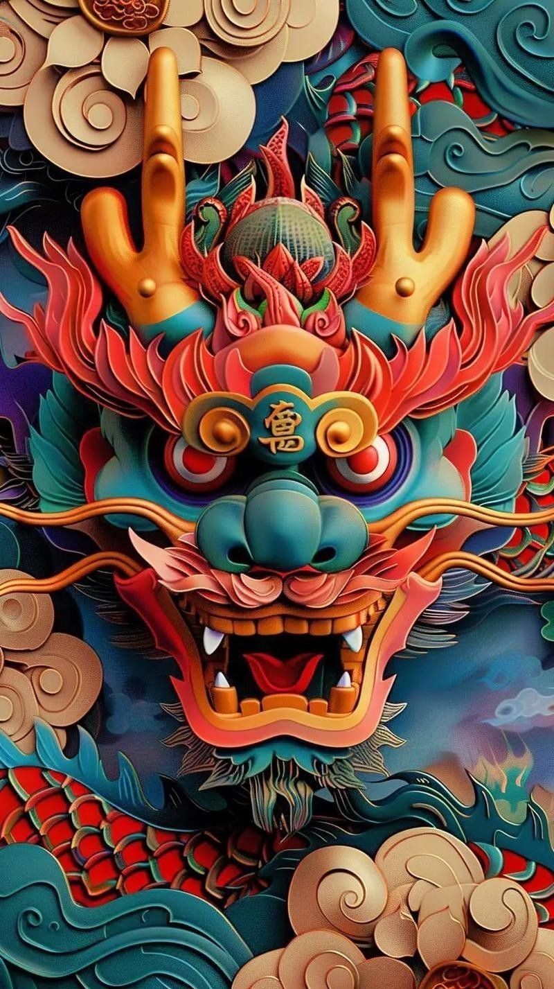 再給我?guī)讖埐煌L格的招財龍設計圖