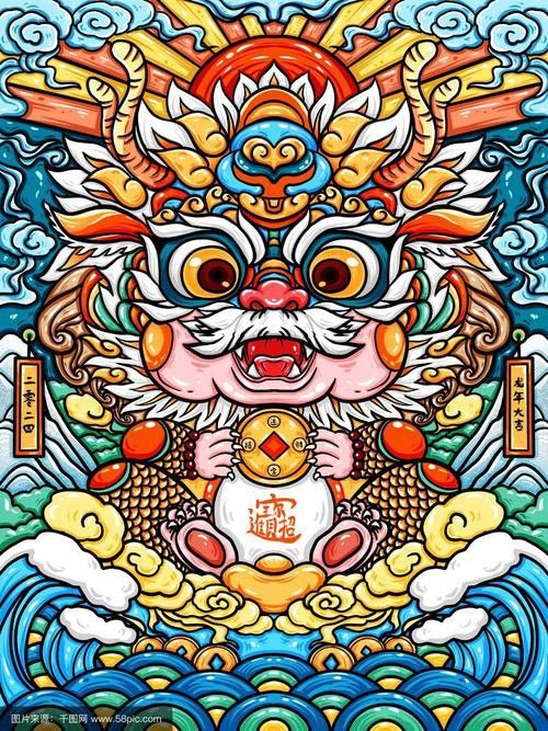 再給我?guī)讖埐煌L格的招財龍設計圖