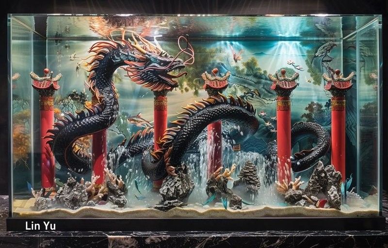 龍魚(yú)缸背景圖選擇圖片大全