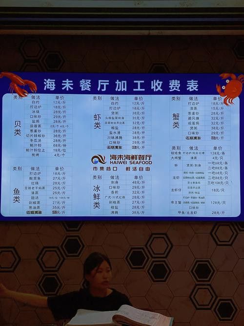 柳州金龍魚餐廳菜單價(jià)目表圖