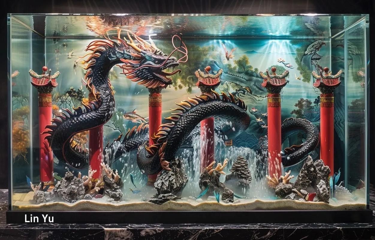 適合養龍魚的魚缸圖片
