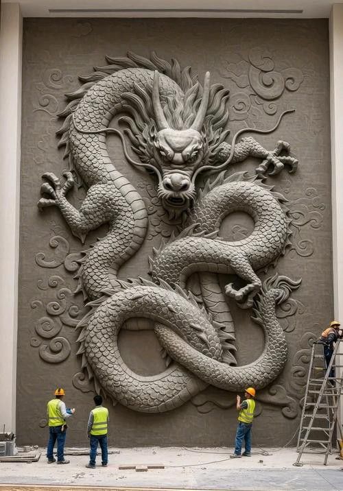 哪里可以找到高清招財龍壁紙？