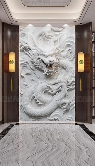 哪里可以找到高清招財龍壁紙？