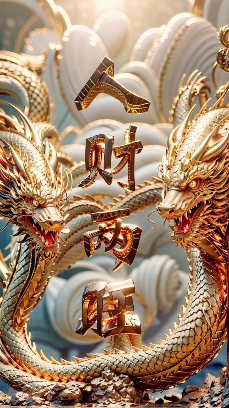 哪里可以找到高清招財龍壁紙？