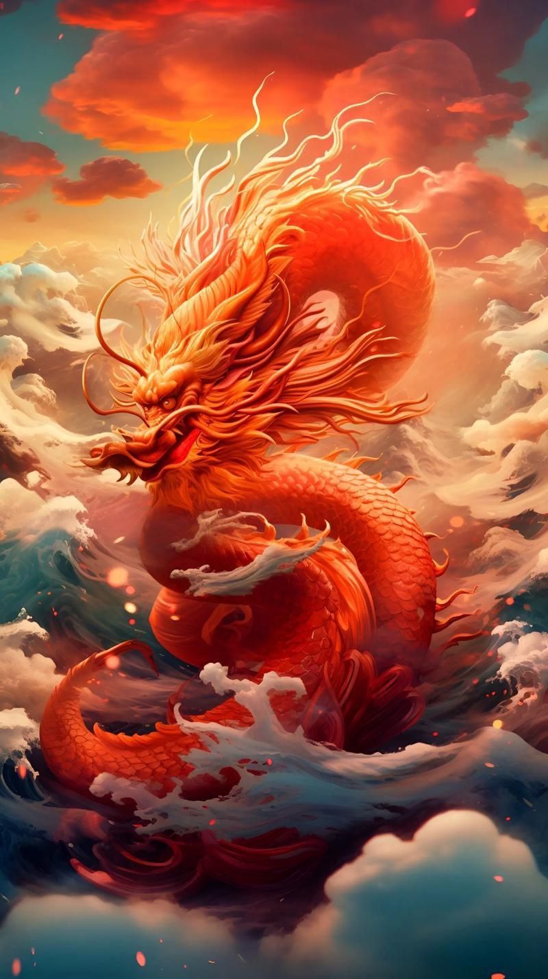 紅龍插畫藝術(shù)作品