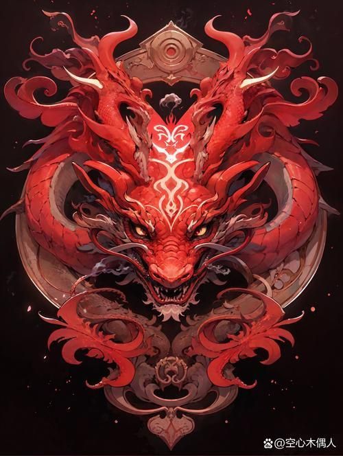 紅龍插畫藝術(shù)作品