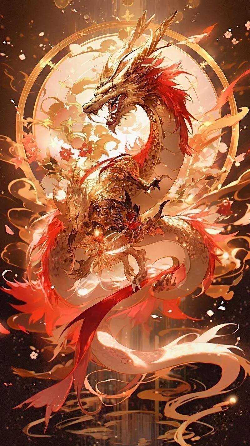 紅龍插畫藝術(shù)作品