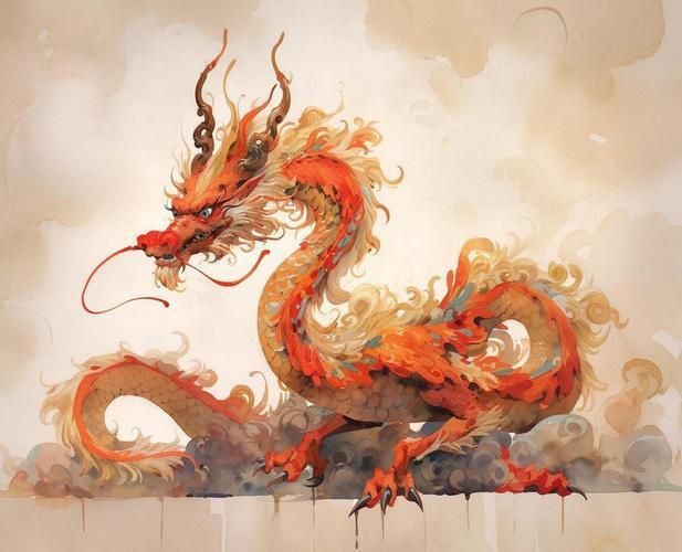 紅龍插畫藝術(shù)作品