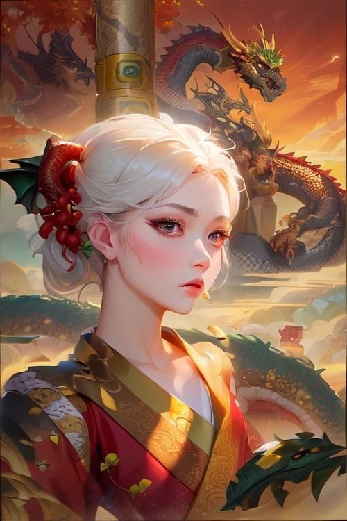 紅龍插畫藝術(shù)作品