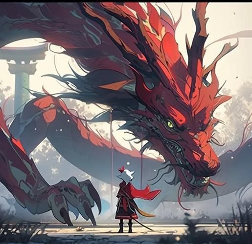 紅龍插畫藝術(shù)作品