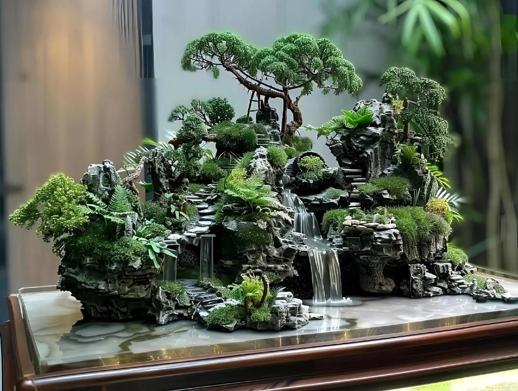 奶茶雷龍魚缸造景圖片欣賞（奶茶雷龍魚新家大揭秘一米五大缸造景全攻略）
