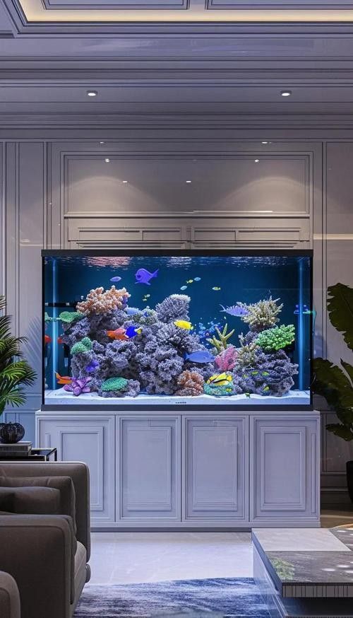 奶茶雷龍魚缸造景圖片欣賞（奶茶雷龍魚新家大揭秘一米五大缸造景全攻略）