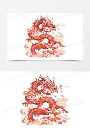 簡化風格紅龍圖案推薦：簡化紅龍圖案推薦 簡化風格紅龍圖案推薦：簡化紅龍圖案推薦 龍魚百科 第6張