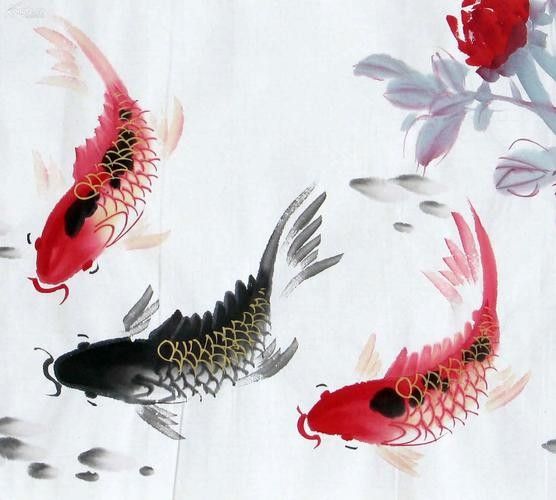 給我推薦一些著名的九龍魚國畫作品：中國畫龍魚大寫意創新技法奠基人薛九州百米長卷被北京人民大會堂典藏