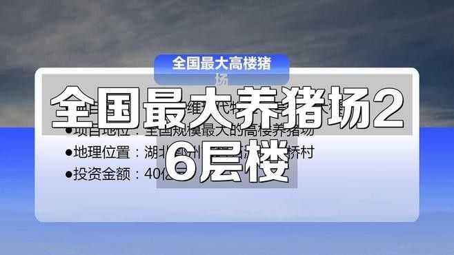 這些養殖場中哪家規模最大？：中國養殖行業中規模最大的十大養豬場